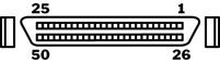 An image for the SCSI Connector Identification Guide Centronics HD50 SCSI Connector